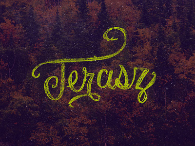 Terasz - chalk chalk lettering sign type