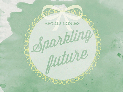 Sparkling Future badge spark texture wedding