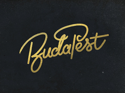 BudaPest bling budapest goldfoil handletter hometown lettering make it gold monoline pen typography