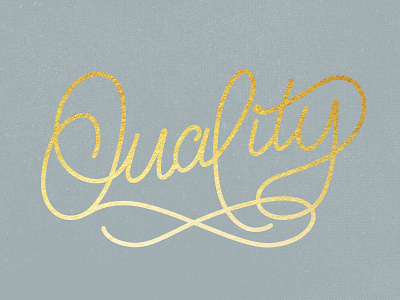 Quality [HELP] fancy gold foil lettering monoline quality typography vector