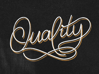 Quality 2.0 hand drawn lettering logotype monotype shadow type type vectorized