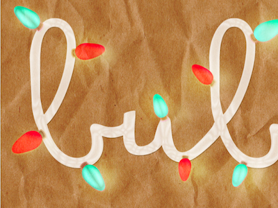 Christmas lights christmas lights type typography