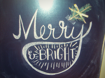 Merry Christmas Dribbble-friends! chalk christmas