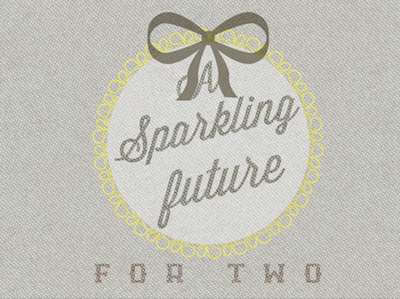 Sparkling future for two future spark typography wedding