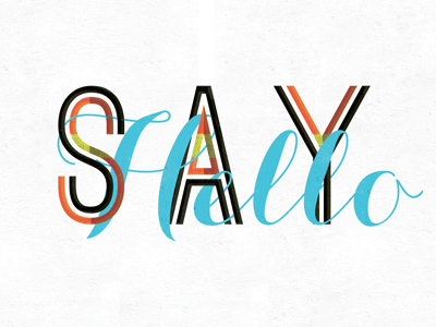 Say Hello [GIF] gif hello typography