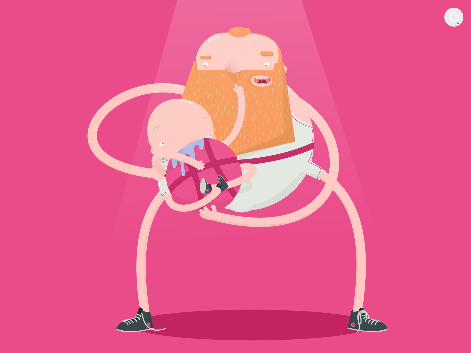 l i t t l e - d r i b b b l e r s affinity designer ball basketball cartoon dribbble light players vector