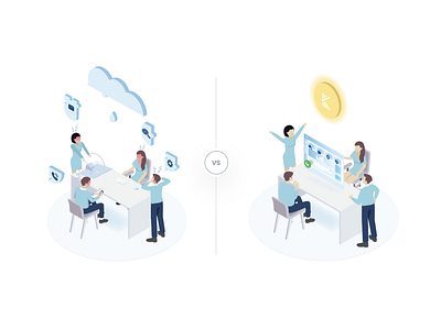 CRM illustration ai design illustration interactive ui