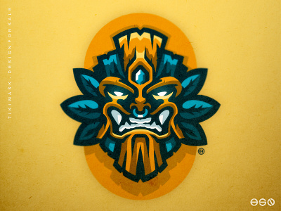 Tiki Mask Logo Illustrations artwork bold brand identity branding characterdesign esports gaming logo logo logodesign mascot simple logo sport sportslogo team logo tiki uiux vector