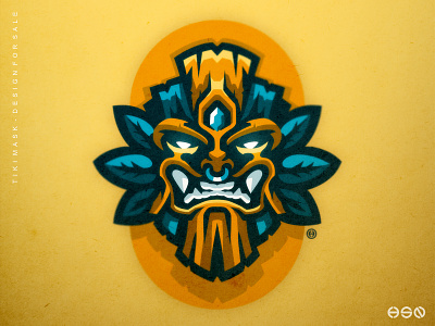 Tiki Mask Logo Illustrations