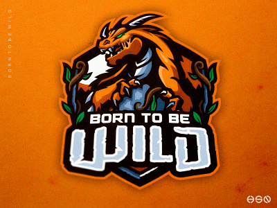Born To Be Wild Dragon Logo artwork bold branding dragon drawing esports gaming illustration lettering logodesigns logos logotypes mascot sportslogo vector