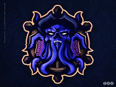 CTHULHU KRAKEN REMAKE bold branding character dark drawing esports gaming gaming logo illustration illustrations jersey design logodesign mascot mascot logo pirates skull sports branding sports logo twitch vector