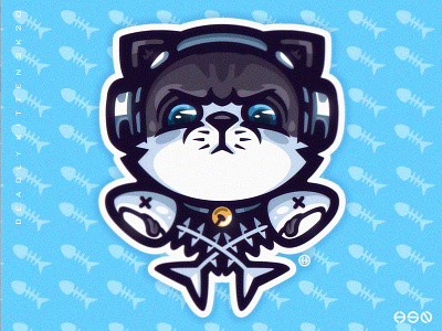 Deadly Kitten - Cat/Kitten Mascot Logo