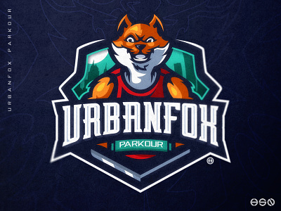 urbanfox parkour fox mascot logo animal logo bold branding design esports gaming gaming logo graffiti illustration mascot parkour sportslogo team logo urban art