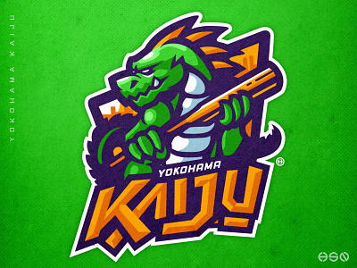 Kaiju Mascot Logo bold branding characterdesign esports gaming logo illustration lettering lettermark logodesign logotype mascot monster sports sportslogo team logo vector