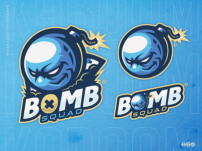 BOMBSQUAD branding esports food frenchie gaming gaming logo illustration lettering logo mascot mascotlogo sportslogo team logo uiux vector