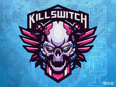 Killswitch Skull Mecha Mascot Logo