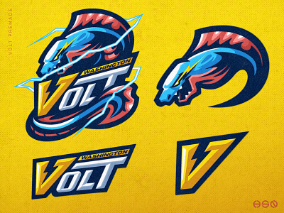 VOLT Electric Eel Mascot Logo bold brand identity branding esports gaming gaming logo icon illustration lettering logo logo design logodesign logotype sportslogo team logo twitch vector