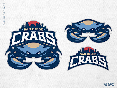 CRABS Sport Mascot Logo animal illustration lettering logo nfl nhl simple sports branding sports logo