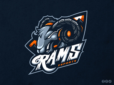 RAMS eSports branding cool design esports gamers gaming gaming logo illustration logodesign sports sports branding sportslogo typography vector