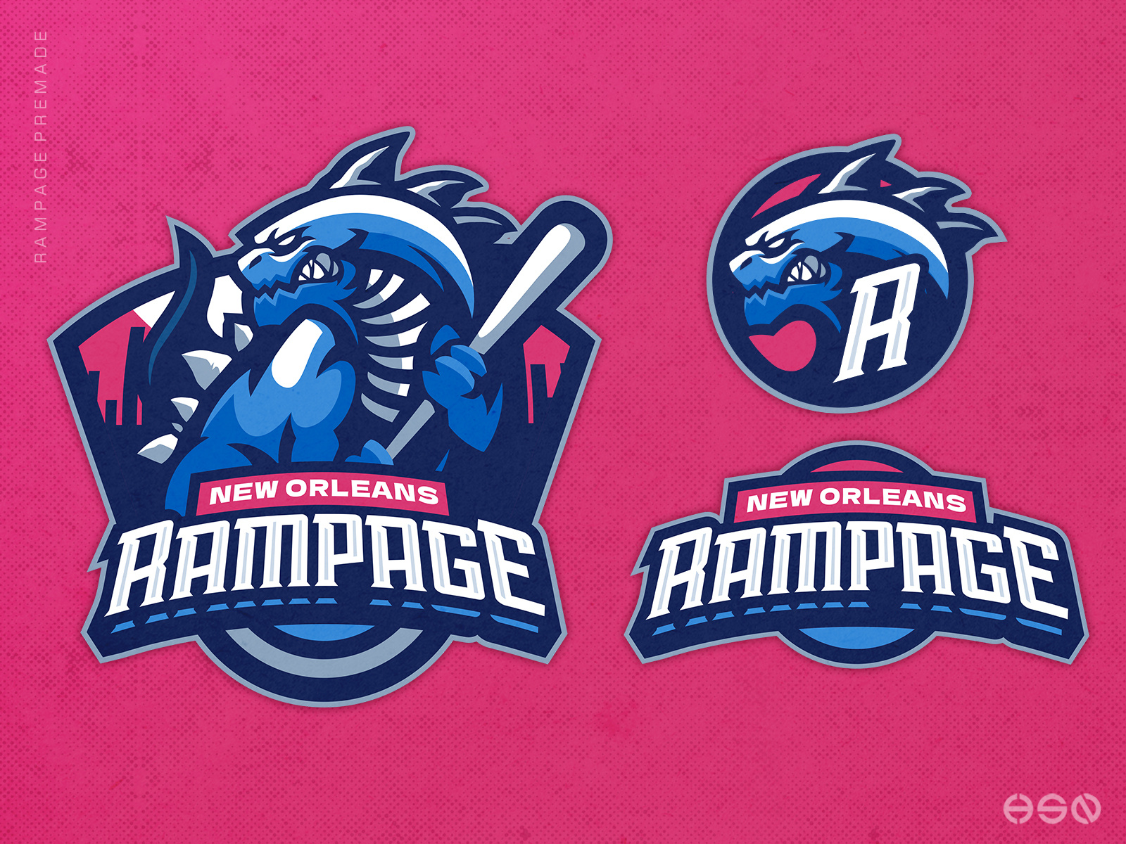 RAMPAGE MONSTER MASCOT LOGO