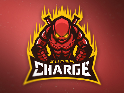 SUPER CHARGE bold branding cool esports gaming gaming logo illustration logo sportslogo vector