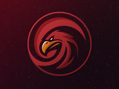 Red Hawk Badge bold branding cool esports gaming gaming logo illustration logo overwatch sportslogo vector