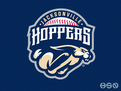 JACKSONVILLE HOPPERS baseball bold branding cool design esports gamers gaming logo illustration logo logodesign mascot sportslogo team logo