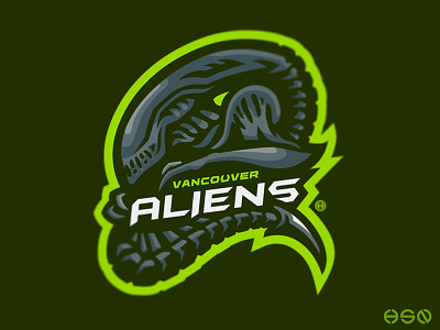 Vancouver ALIENS Mascot Logo alien cool gaming gaming logo logo animal mascot mascot design mascot logo sportslogo