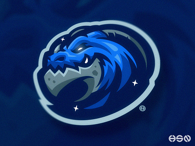 Blue Dragon Mascot Logo bold branding cool esports gaming logo illustration logo logodesign mascot sportslogo team logo twitch ui