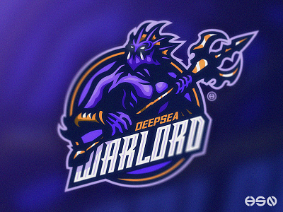 DEEPSEA WARLORD bold branding cool design esports gamers gaming gaming logo illustration logo logodesign mascot sports logo sportslogo streamers team logo twitch typography vector