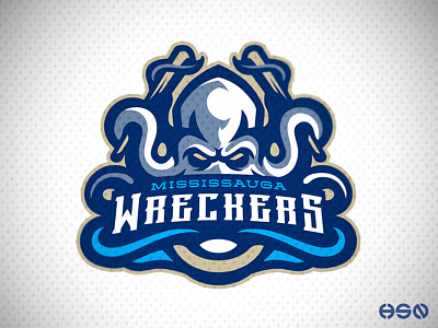 Wreckers Octopus Mascot Logo clean font design gaming logo lettering lettermark logodesign logos mascot simple logo sports sports branding sports logo sportslogo sportswear