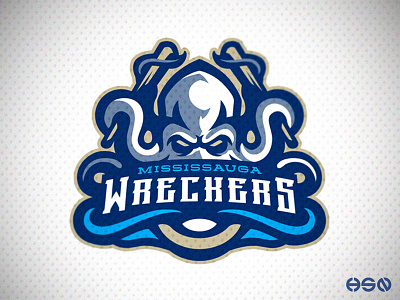 Wreckers Octopus Mascot Logo