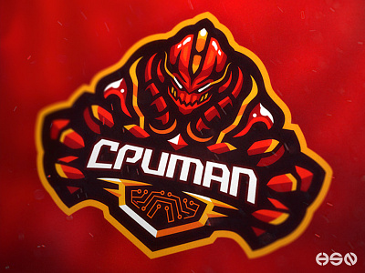 CPUMAN Robot Mascot Logo branding esports game gamers gaming logo illustration illustrator logo logodesign mascot robot simple streamers team logo twitch vector