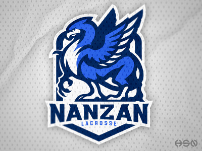 NANZAN Lacrosse   Griffin Mascot Logo