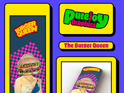 The Burger Queen action sports burger king design graphic design illustration joyful photo composition purejoy queen redbull skate art skate designer skate graphics skateboard skateboard designer skateboard graphics skateboarding skateboarding art tony hawk vector