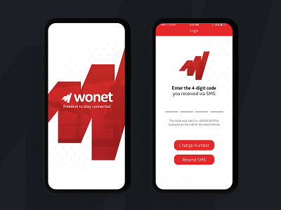 Telecommunications Projects: Wonet app design ios design ui ui design ui design ux design ux ux design