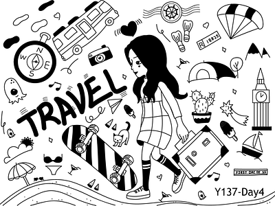 travel dribbble ui 插图 设计