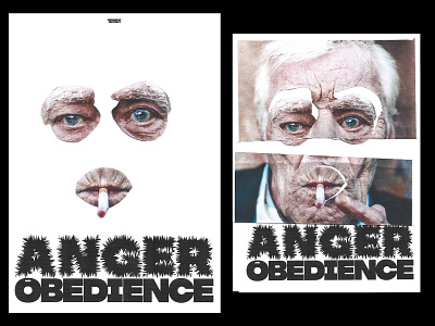 Anger and obedience. collage dailyposter design experiment graphic design illustration poster quotes typography visual