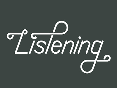 Listenting design lettering typography