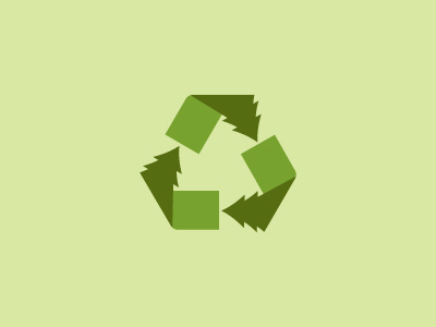 Recycling Trees icon illustration logo recycle tree