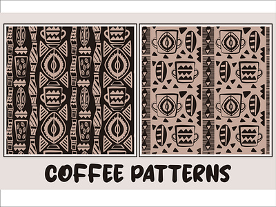 Coffee Patterns branding coffee design ethnicity graphic design illustration restaurant textiles