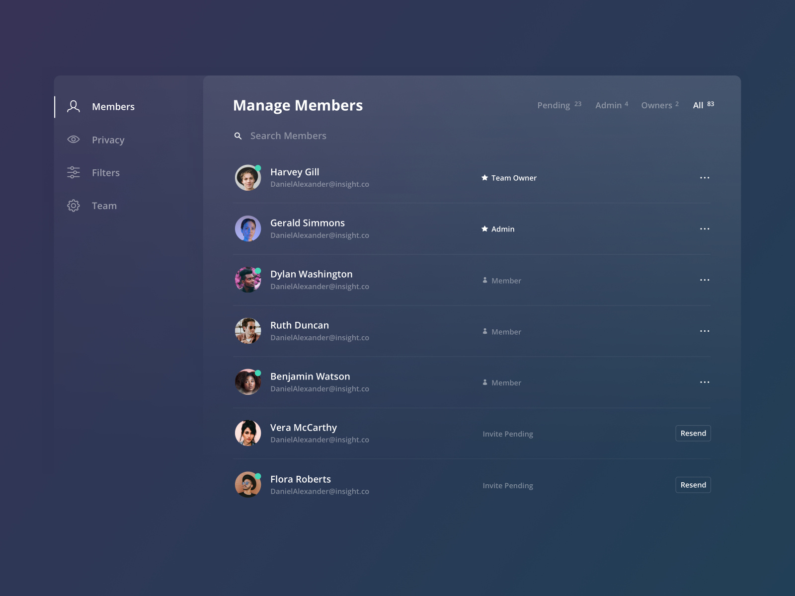 Settings & Admin Design - UX UI by Daniel Rad on Dribbble