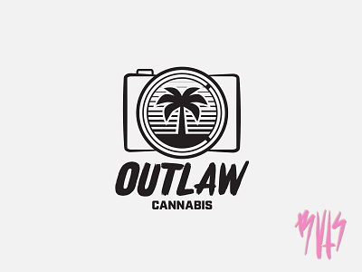 Outlaw Cannabis logomark branding graphic design logo