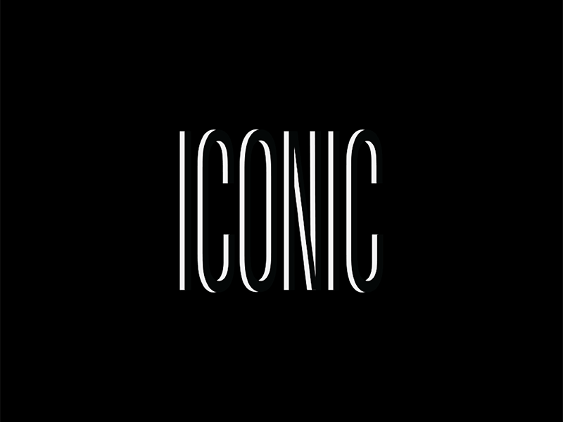 ICONIC animation branding gif icon iconic kinetic logo logotype type typography
