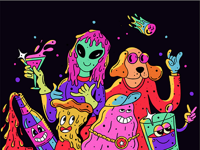 Fun times! design digital illustration illustration art party poster