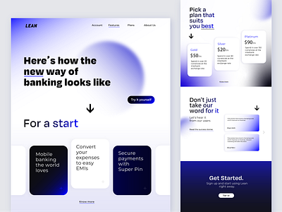 Banking Landing Page Concept Design