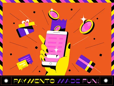 Mobile Payments! branding cash coin design digital illustration mobile mobile app money payment payment app phone poster typography typography design vector