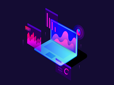 Business Analytics analysis analytics analytics dashboard data data analysis data analytics design digital graph illustration laptop pie ui vector