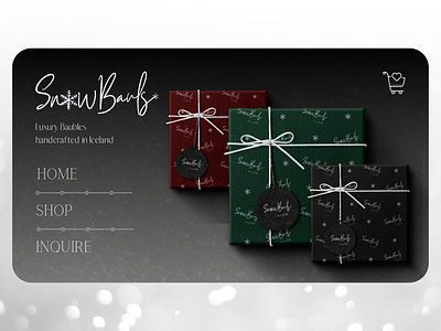Snow Bauls Landing Page | DailyUI branding christmas dailyui design graphic design logo packaging product design snow tag design ui