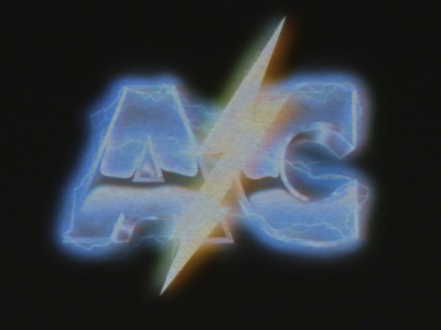 AC 80s chrome design lightning vhs